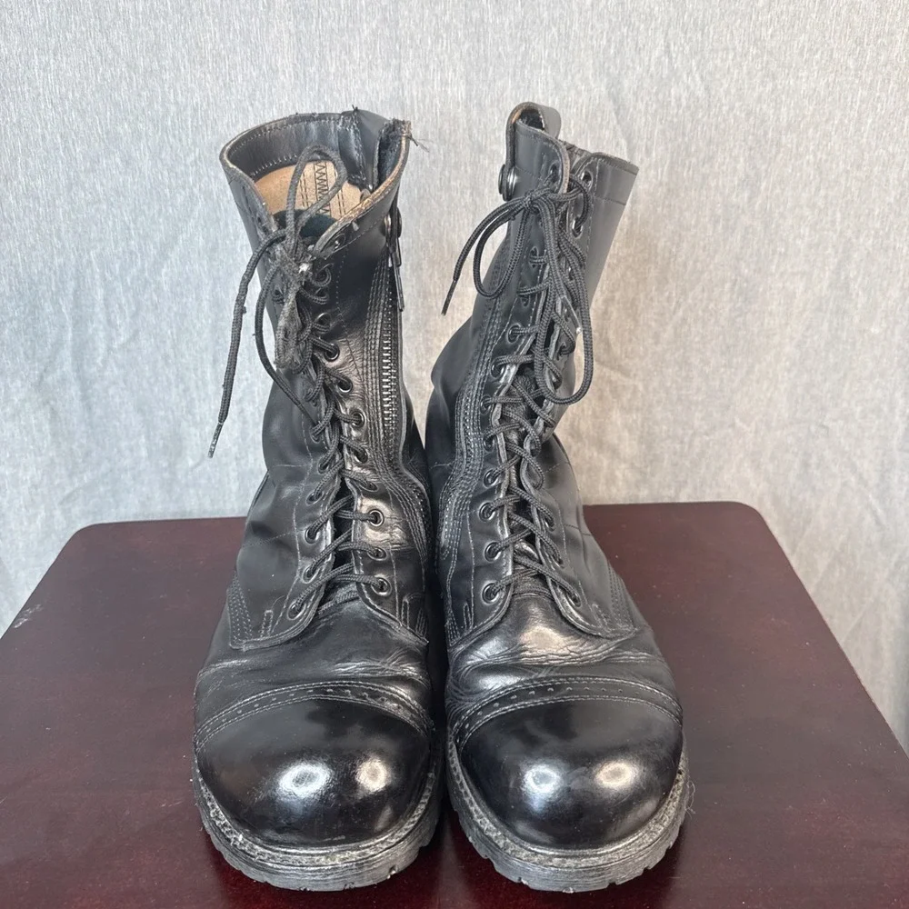 HH Brand Double H Military Combat Leather Jump Boots Men's 11 W Made in USA